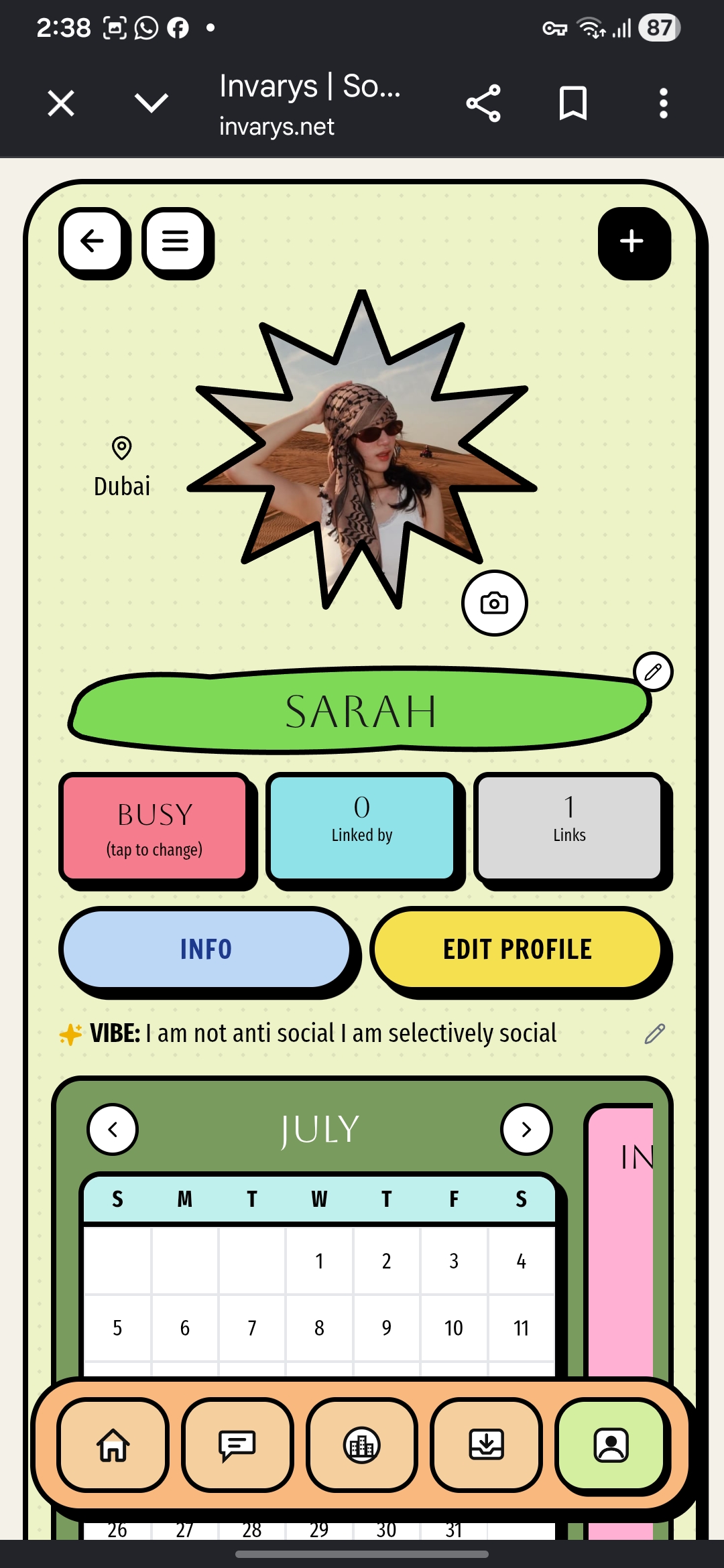 An Invarys personal profile